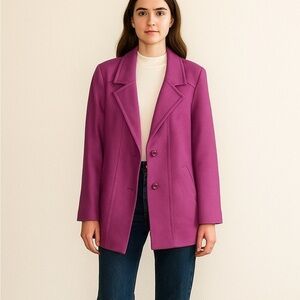 Pendleton 100% merino Wool Blazer jacket by blush powder pink medium heritage​